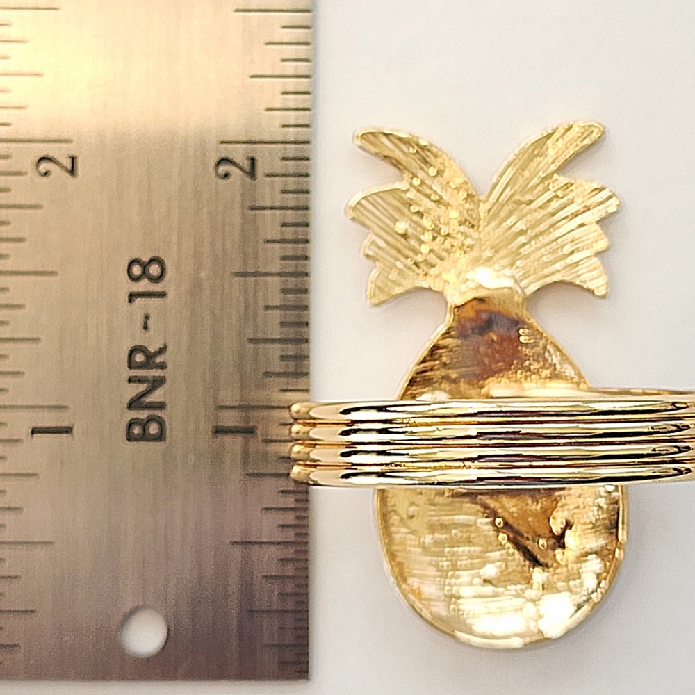 Pineapple Napkin Rings Set - Picture 5 of 6